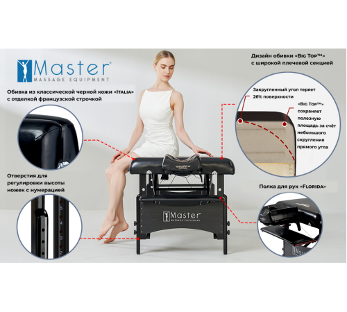 Массажный стол складной Master Galaxy TT, с подогревом