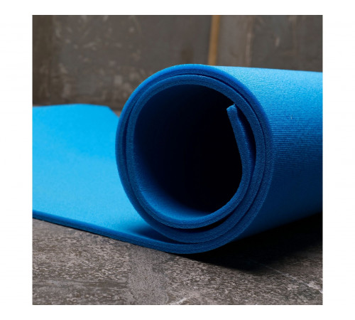 Коврик гимнастический рулонный однотонный 180*60*1 см СИНИЙ