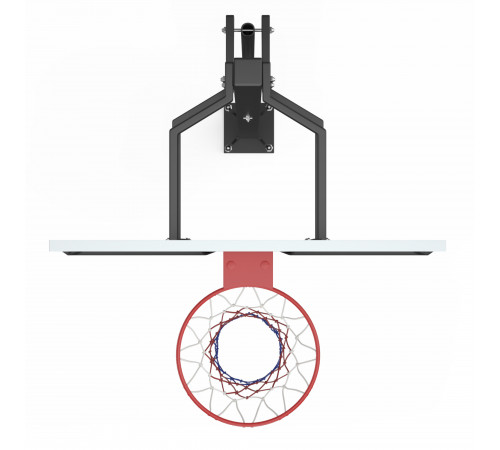 Баскетбольная стойка стационарная UNIX Line B-Stand-TG 54"x32" R45 H230-305 см
