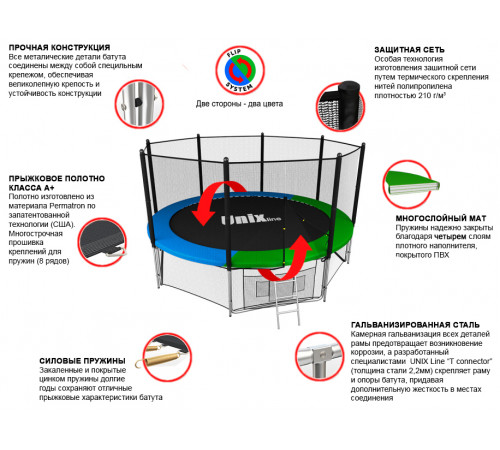 Батут UNIX Line Classic 6 ft (outside)