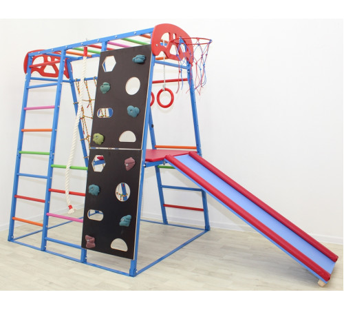 Детский спортивный комплекс Элефант 170 с площадкой и скалодромом для дома	