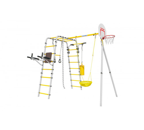 Детский спортивный комплекс для дачи ROMANA Fitness (Фитнес, желтый/серый)