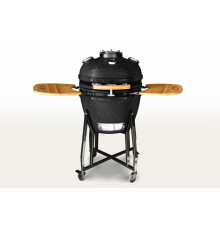 Керамический гриль-барбекю с окошком 22 дюйма (черный) (57см)