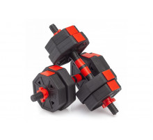 Гантели гексагональные разборные с грифом, 10 кг. (2 шт. х 5 кг.) VictoryFit VF-DН100