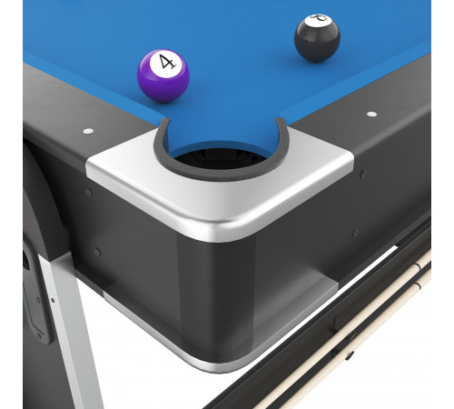 Игровой стол UNIX Line Трансформер 4 в 1 (204х112 cм) Black